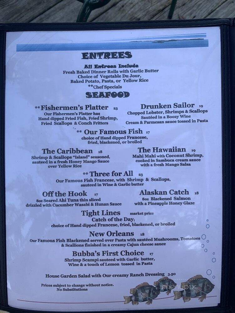 Sunset Grill - St Marks, FL menu_pic
