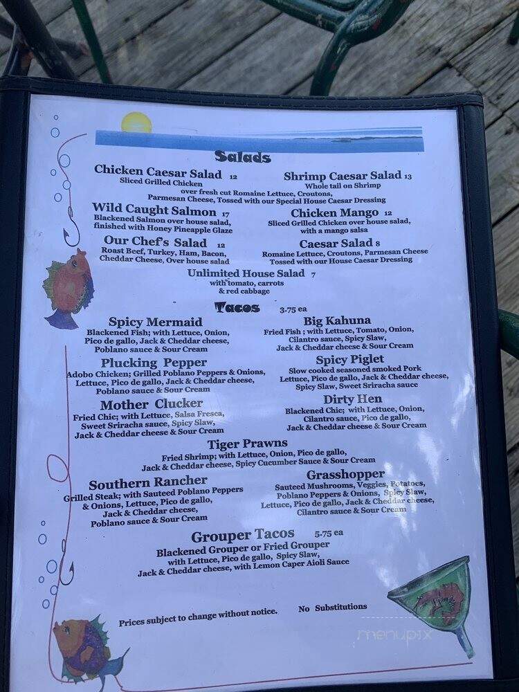 Sunset Grill - St Marks, FL menu_pic