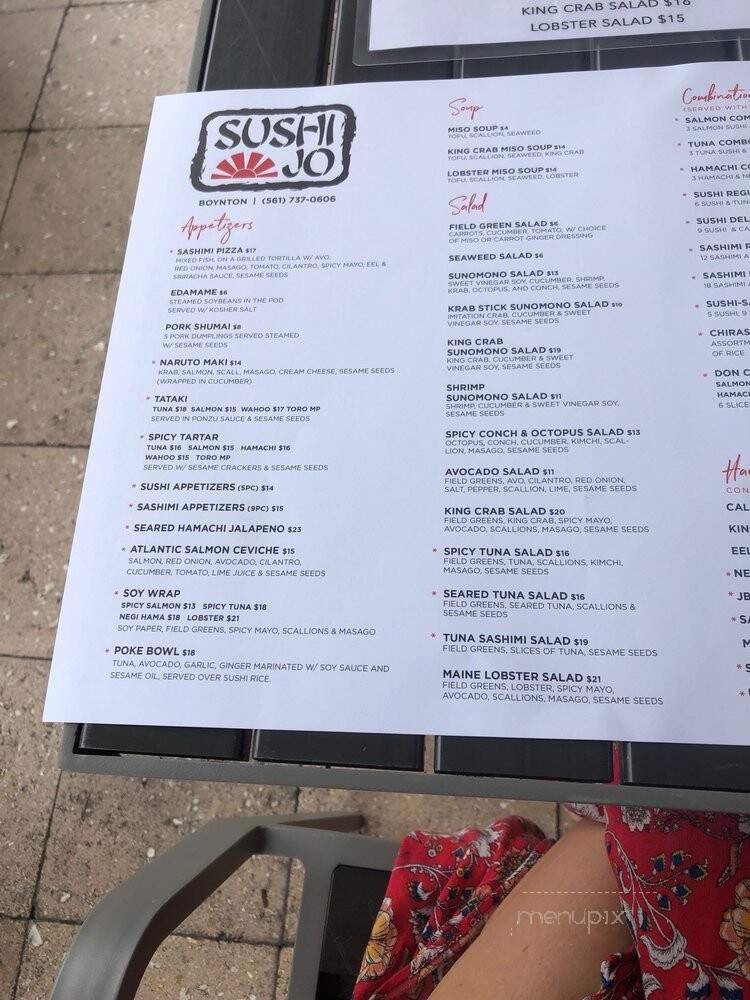 Sushi Jo - Boynton Beach, FL menu_pic