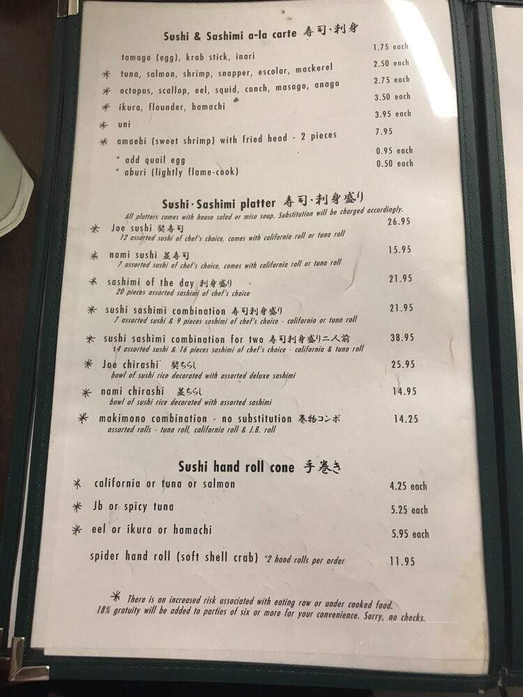 Sushi Joe - Doral, FL menu_pic
