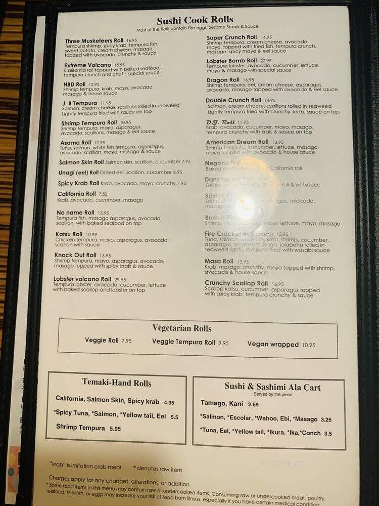 Sushi Masa Japanese Restaurant - Boca Raton, FL menu_pic