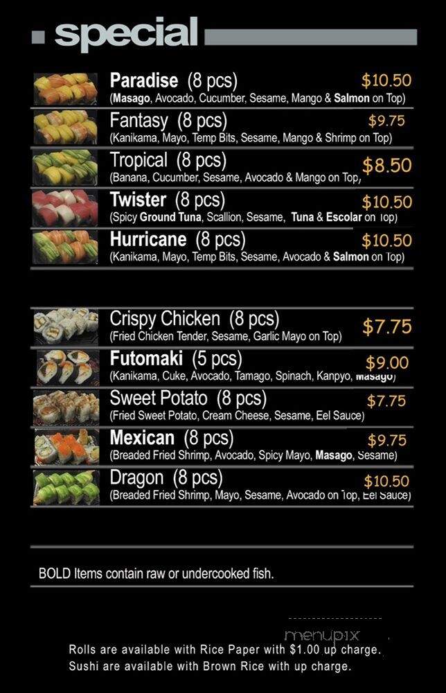 Sushiology - Orlando, FL menu_pic