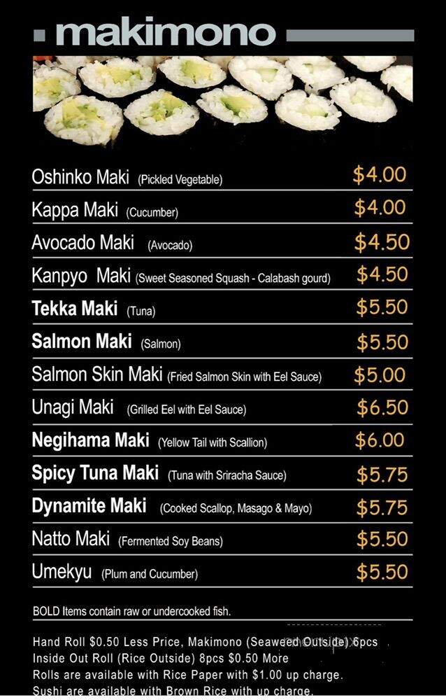 Sushiology - Orlando, FL menu_pic