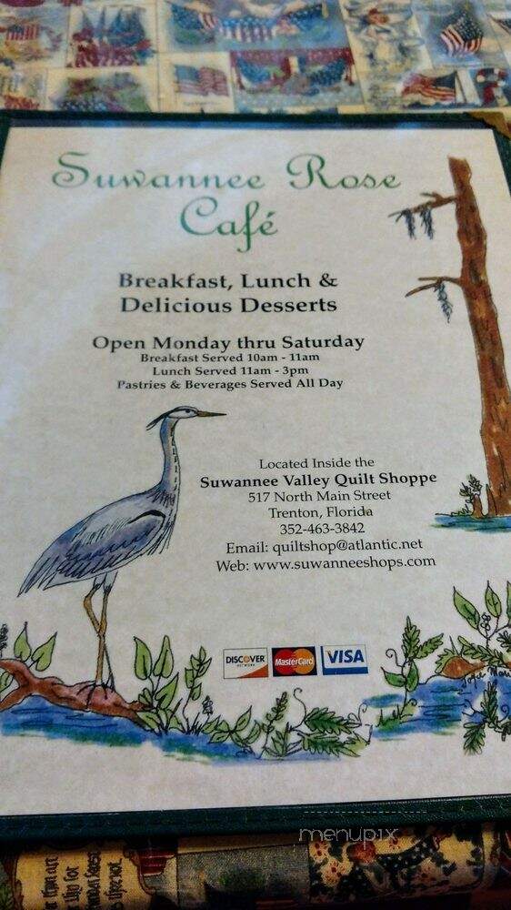 Suwannee Valley Quilt Shoppe - Trenton, FL menu_pic