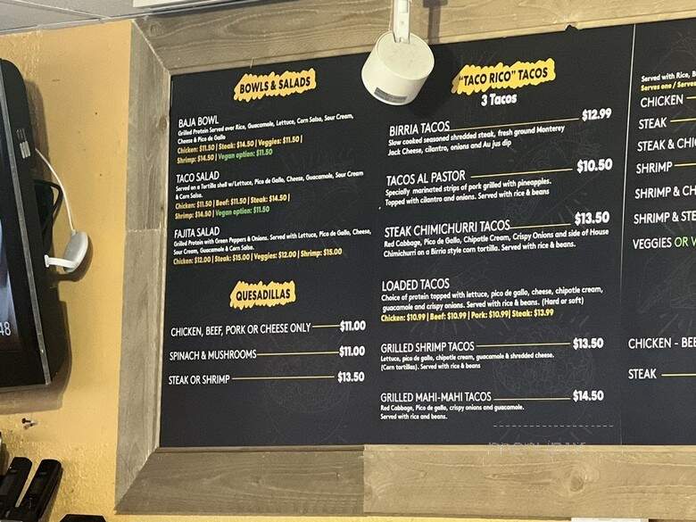 Taco Rico Tex Mex Cafe - Coral Gables, FL menu_pic
