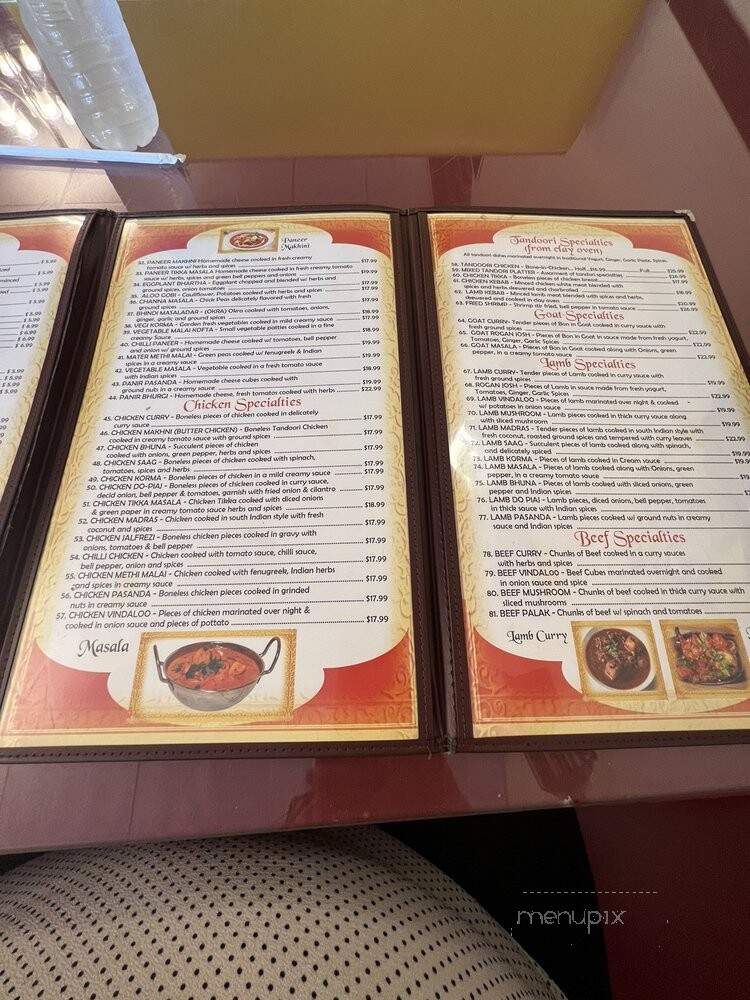 Taj Indian Restaurant - Orlando, FL menu_pic