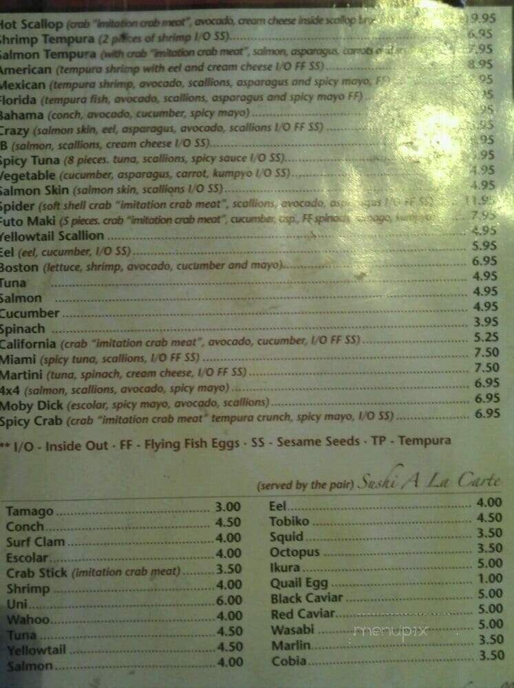Take Sushi - Pompano Beach, FL menu_pic