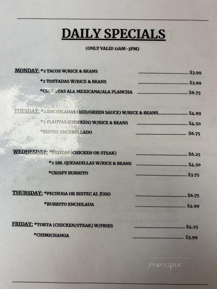 Taqueria My Rachito - Ocala, FL menu_pic