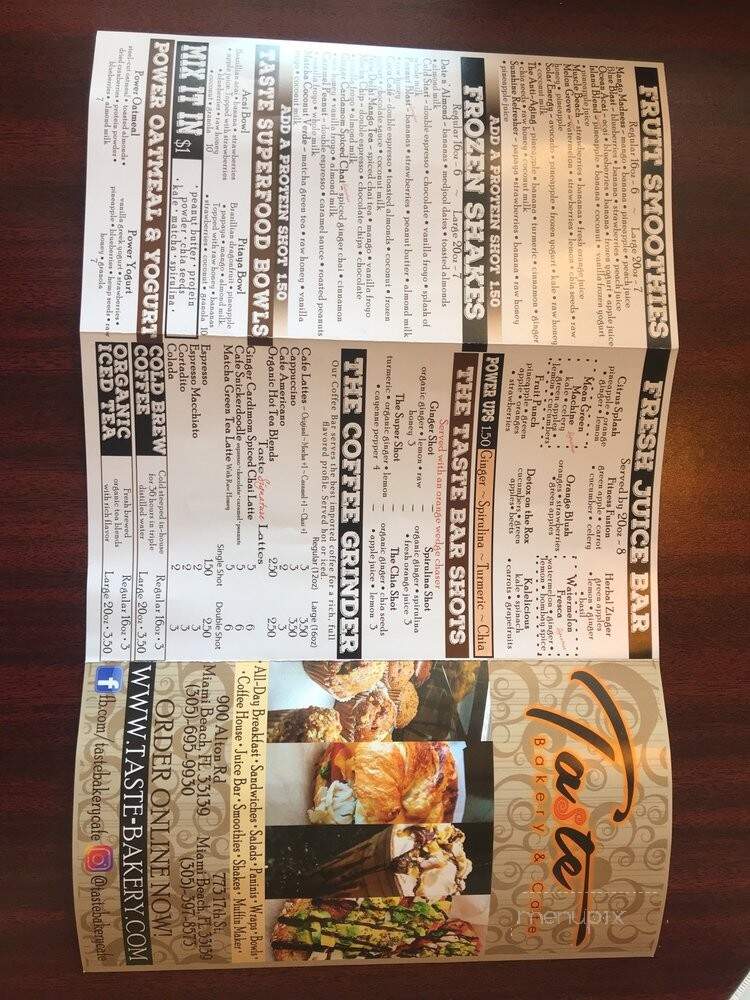Taste Bakery Cafe - Miami Beach, FL menu_pic