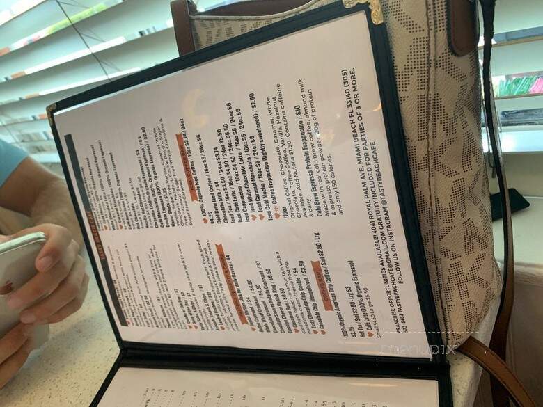 Tasti Cafe - Miami Beach, FL menu_pic