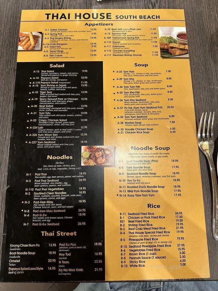 Thai House South Beach - Miami Beach, FL menu_pic
