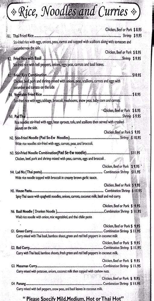 Thai Hut Restaurant - Fort Walton Beach, FL menu_pic