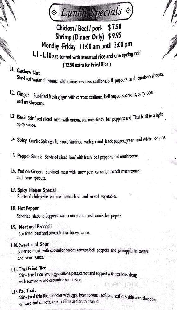 Thai Hut Restaurant - Fort Walton Beach, FL menu_pic