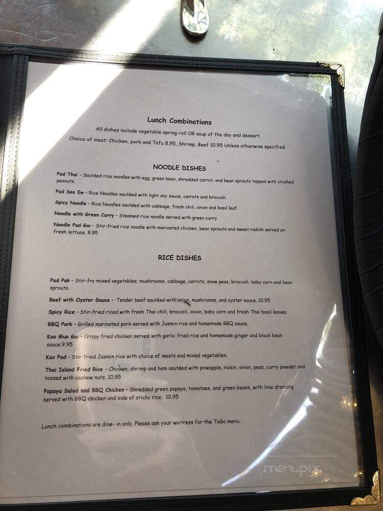 Thai Island - Tampa, FL menu_pic