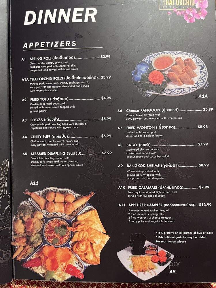 Thai Orchid Restaurant - Kenneth City, FL menu_pic