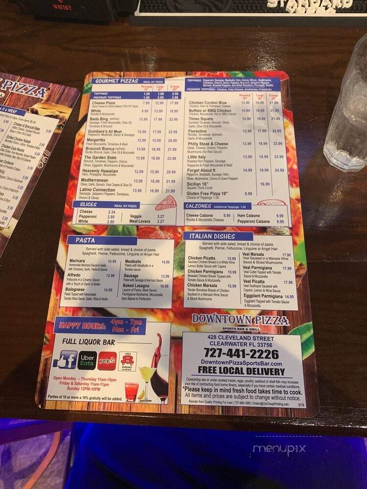 Tony's Pizzeria & Ristorante - Clearwater, FL menu_pic