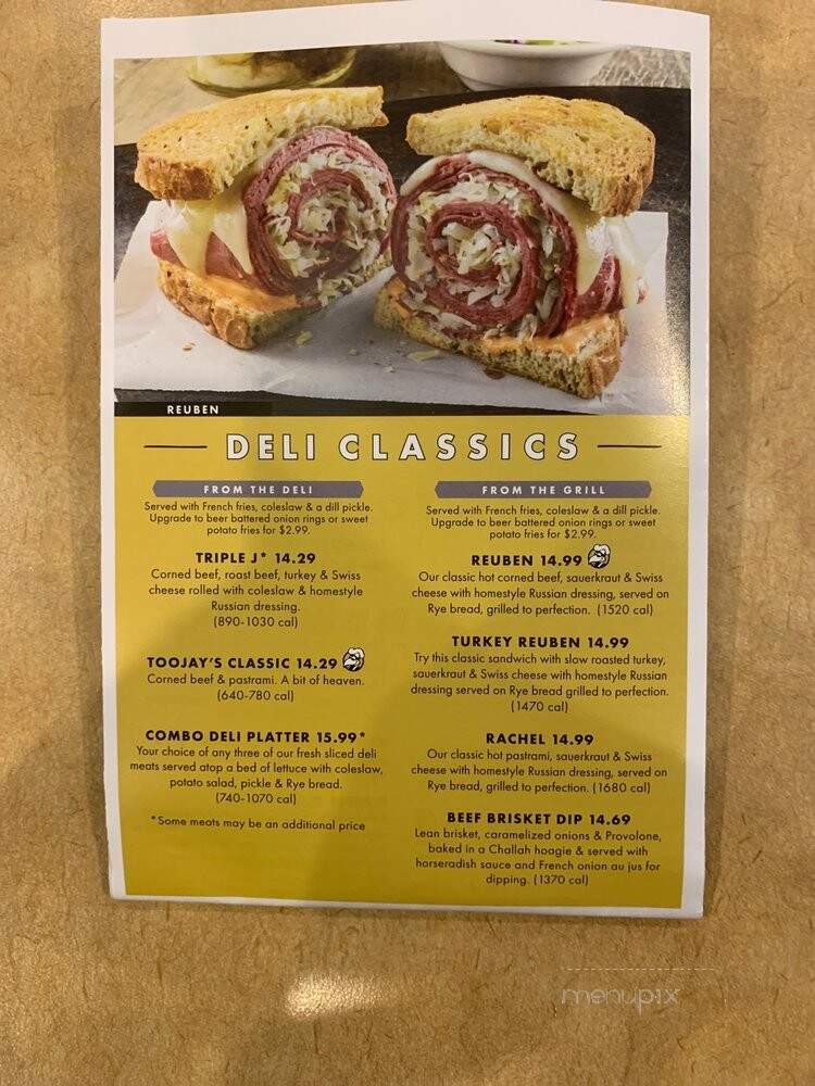 Toojay's Gourmet Deli - Lake Mary, FL menu_pic