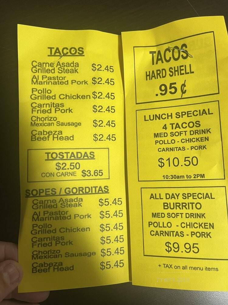 Tortas El Rey - Orlando, FL menu_pic