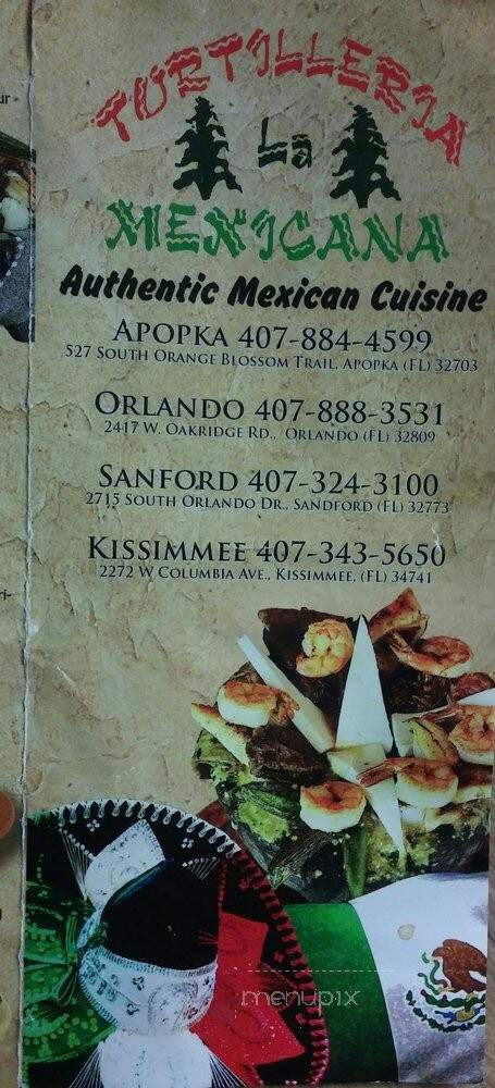 Tortilleia La Mexicana - Sanford, FL menu_pic