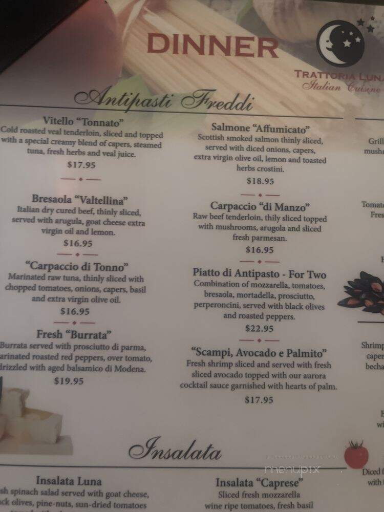 Trattoria Luna - Miami, FL menu_pic