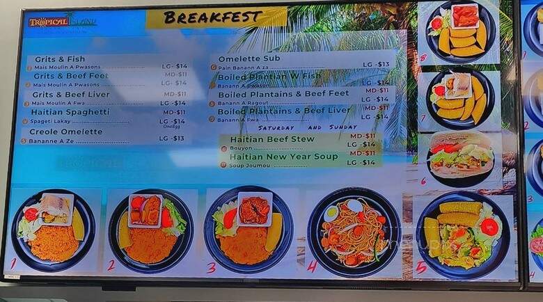 Tropical Island Restaurant - Boynton Beach, FL menu_pic