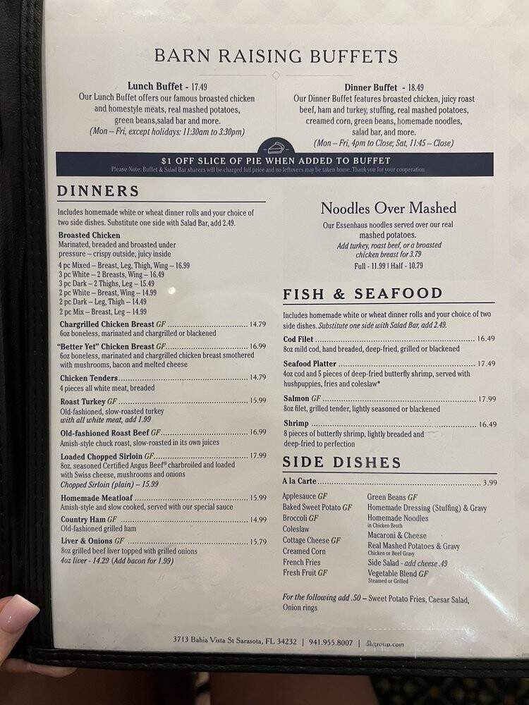 Troyer's Dutch Heritage - Sarasota, FL menu_pic