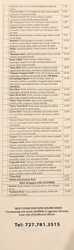 Tum Rub Thai - Palm Harbor, FL menu_pic