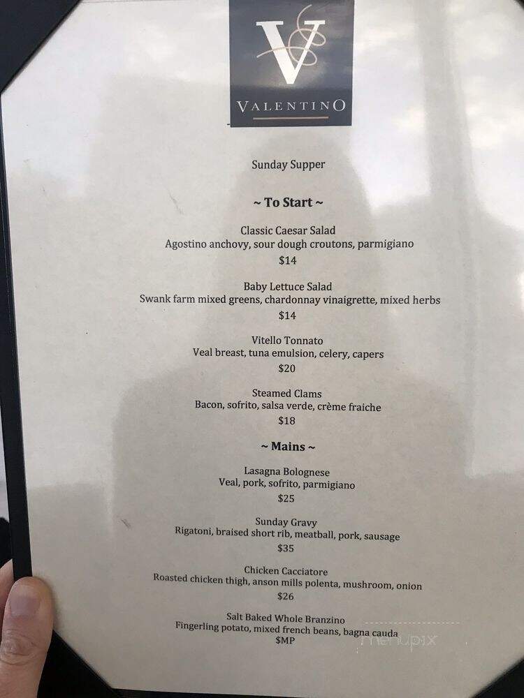 Valentinos - Fort Lauderdale, FL menu_pic