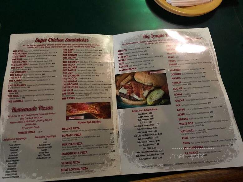 Varsity Club All American Cafe - Clearwater, FL menu_pic