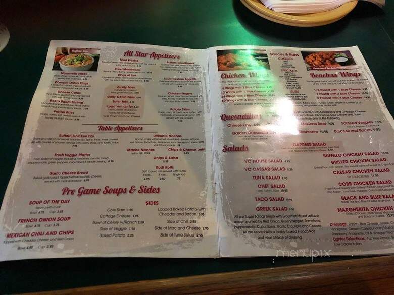 Varsity Club All American Cafe - Clearwater, FL menu_pic