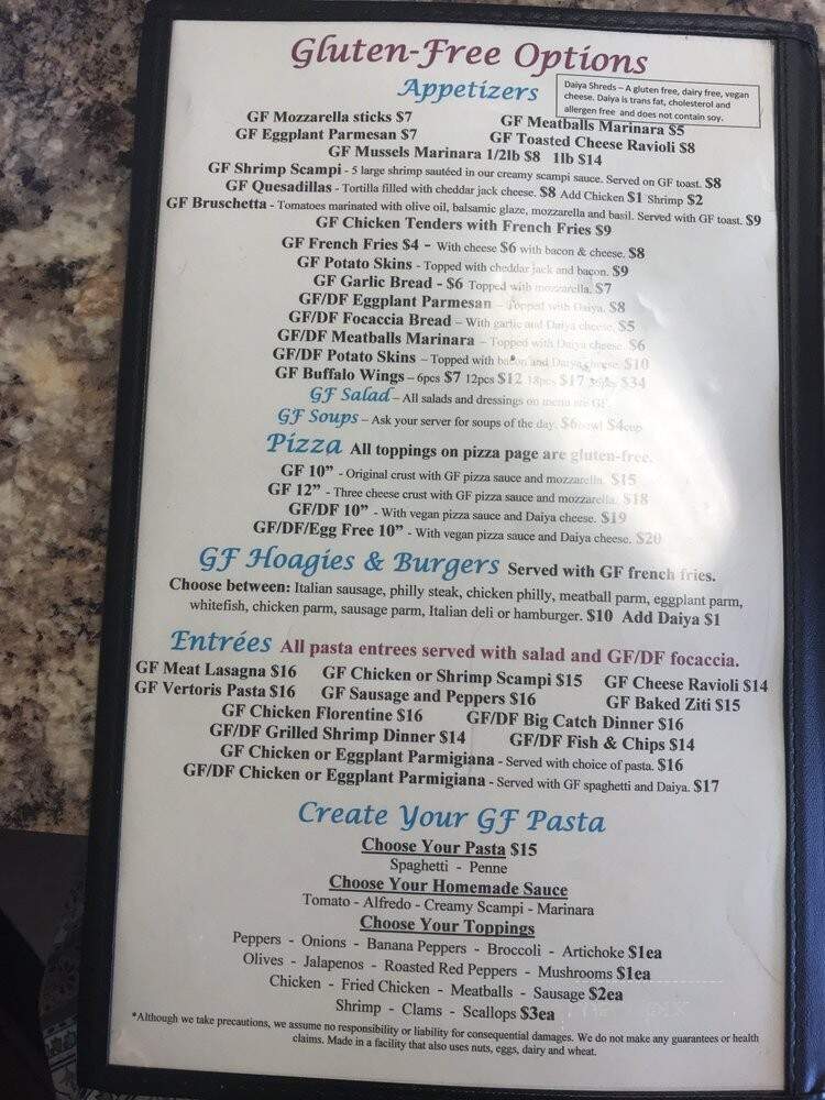 Vertoris Pizza House - Bradenton, FL menu_pic