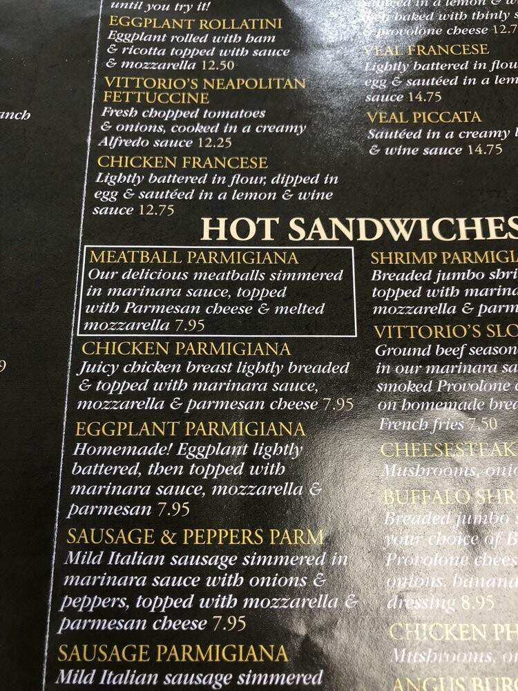 Vitorios Pizza - Vero Beach, FL menu_pic