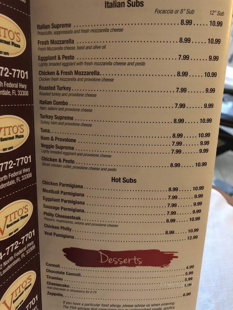 Vito's Gourmet Pizza - Fort Lauderdale, FL