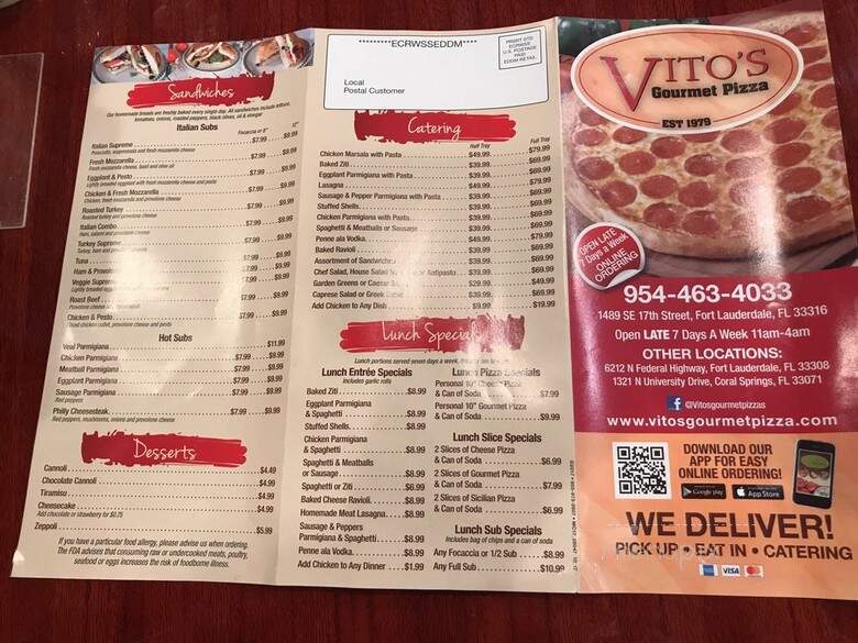 Vito's Gourmet Pizza South - Fort Lauderdale, FL