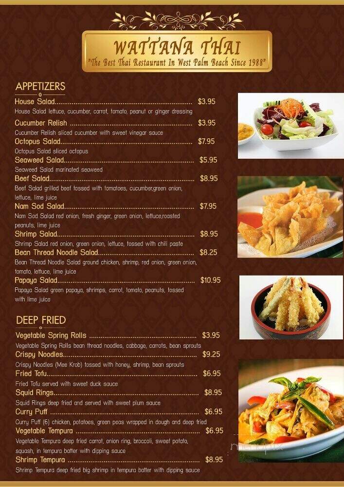 Wattana Thai Restaurant - West Palm Beach, FL