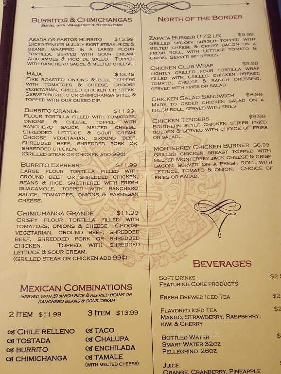 Zapatas Border Cafe - Port St Lucie, FL menu_pic