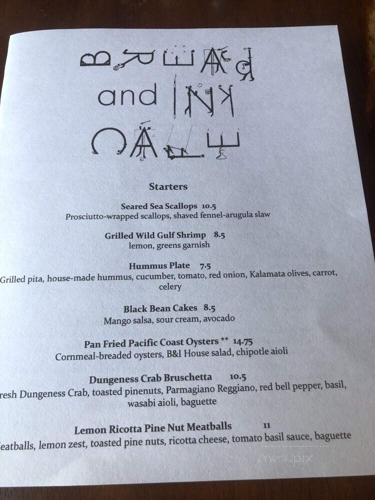 Bread & Ink Cafe - Portland, OR menu_pic