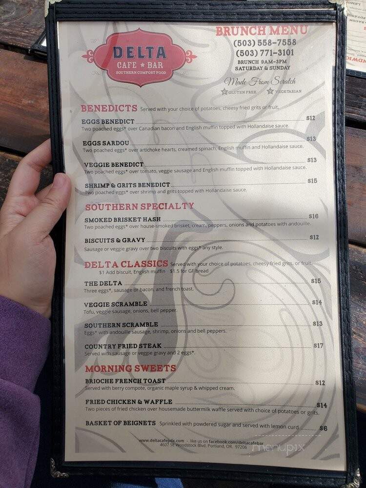 Delta Cafe - Portland, OR menu_pic
