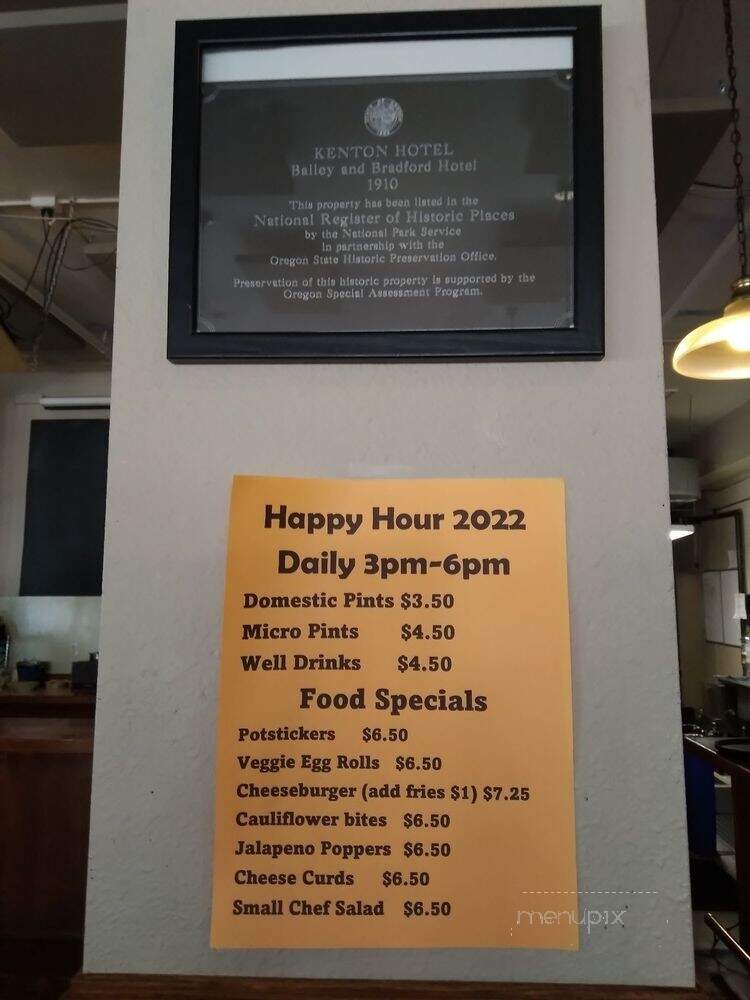 Kenton Station - Portland, OR menu_pic