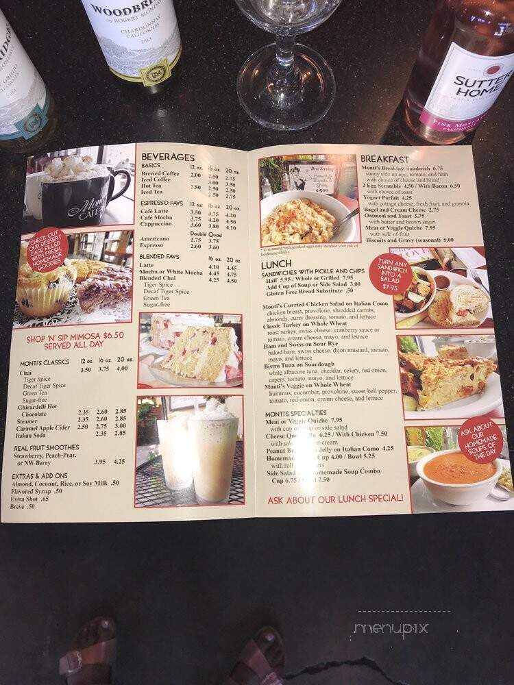 Monti's Cafe - Portland, OR menu_pic