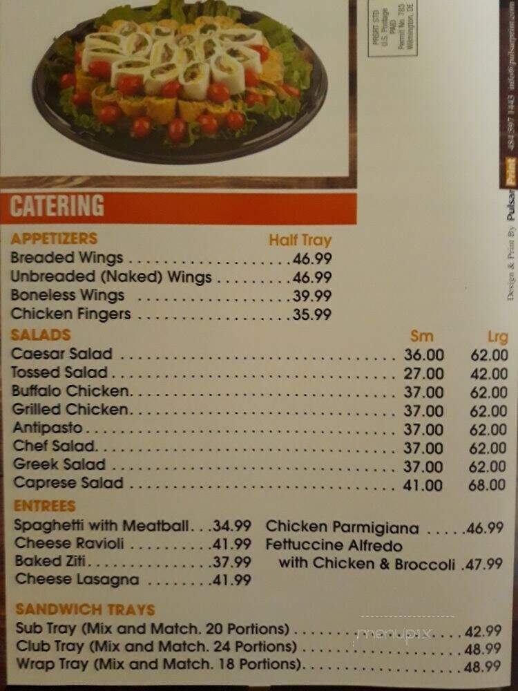 Paris Pizza - Wilmington, DE menu_pic