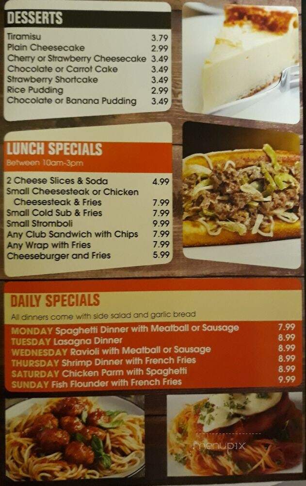Paris Pizza - Wilmington, DE menu_pic