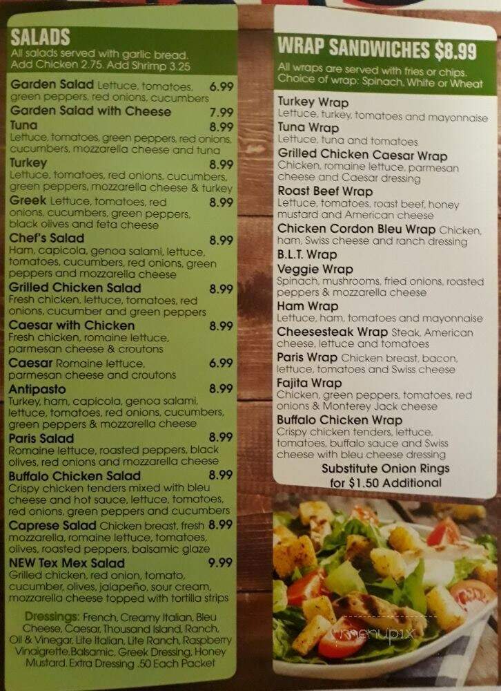 Paris Pizza - Wilmington, DE menu_pic