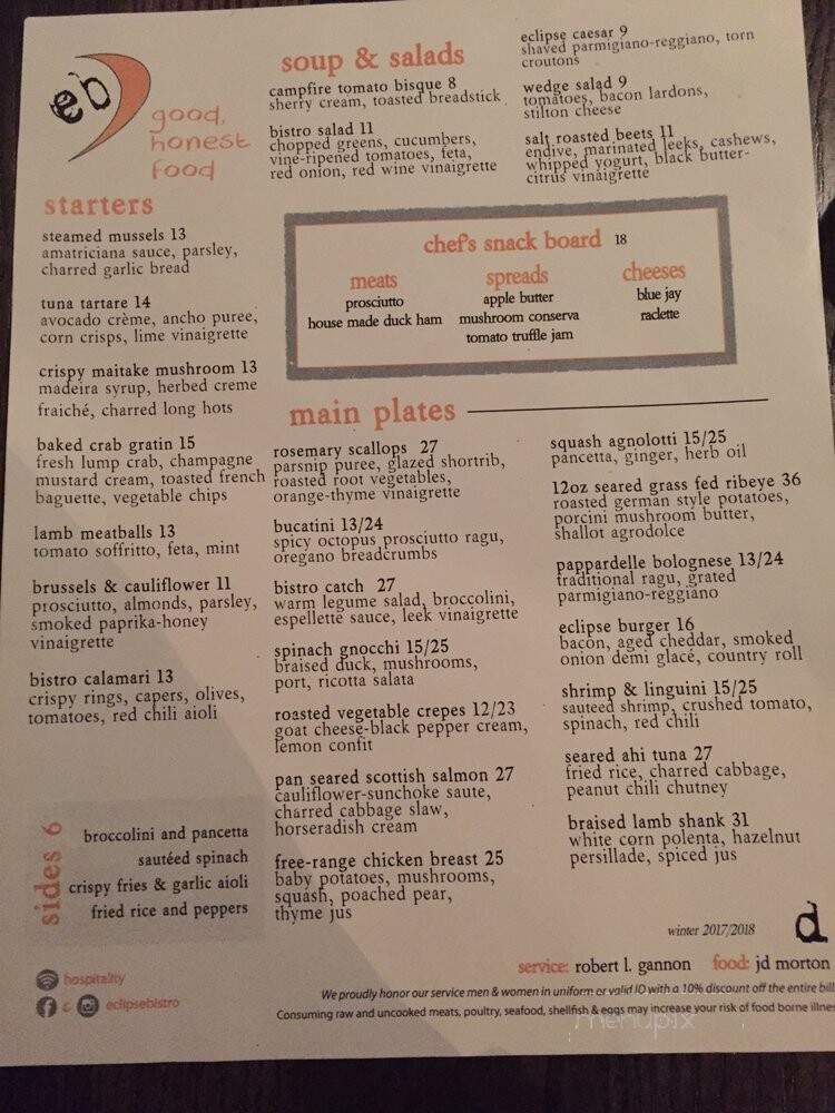 Eclipse Bistro - Wilmington, DE menu_pic