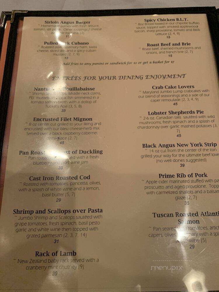 Nantuckets Restaurant - Fenwick Island, DE menu_pic