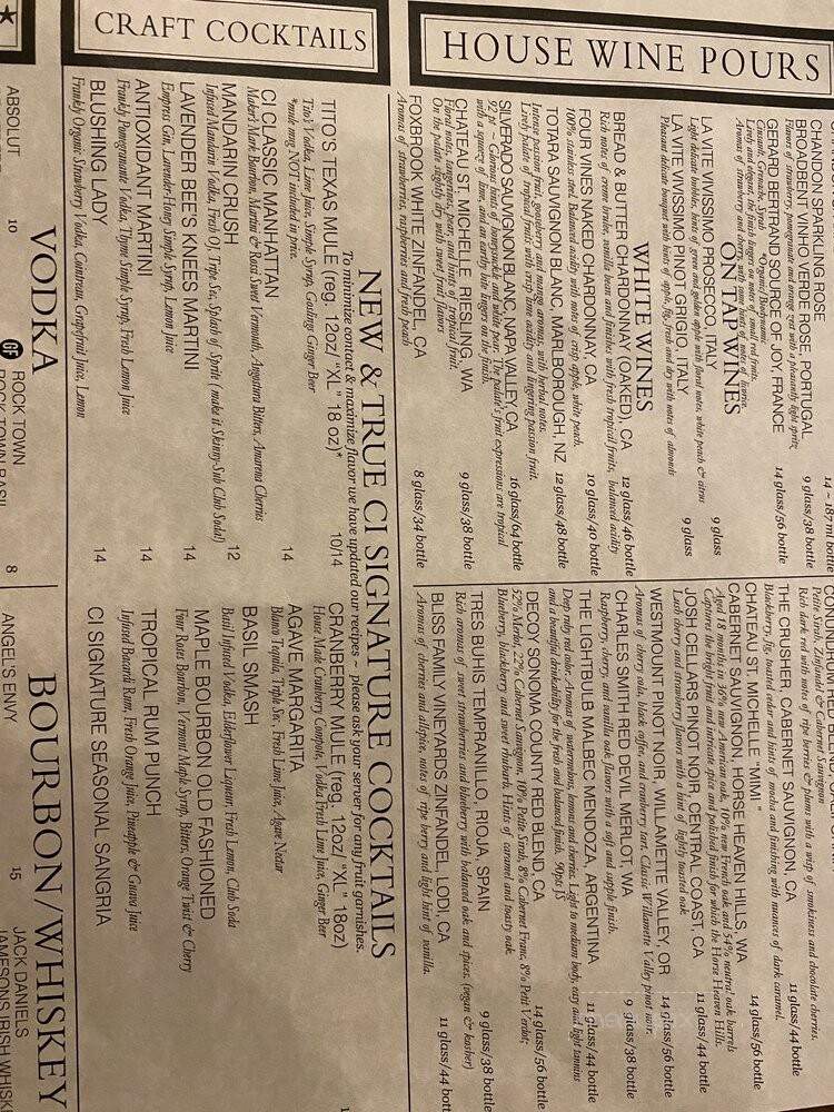 Columbus Inn - Wilmington, DE menu_pic