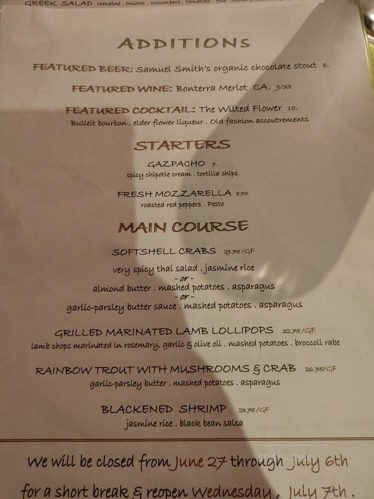 Culinaria - Wilmington, DE menu_pic
