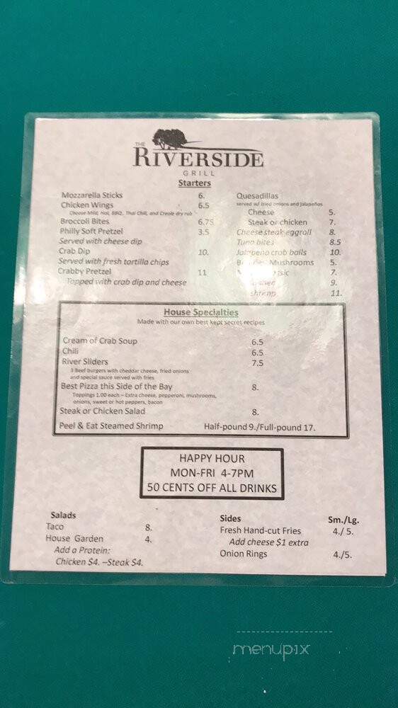 Riverside Inn - Millsboro, DE menu_pic
