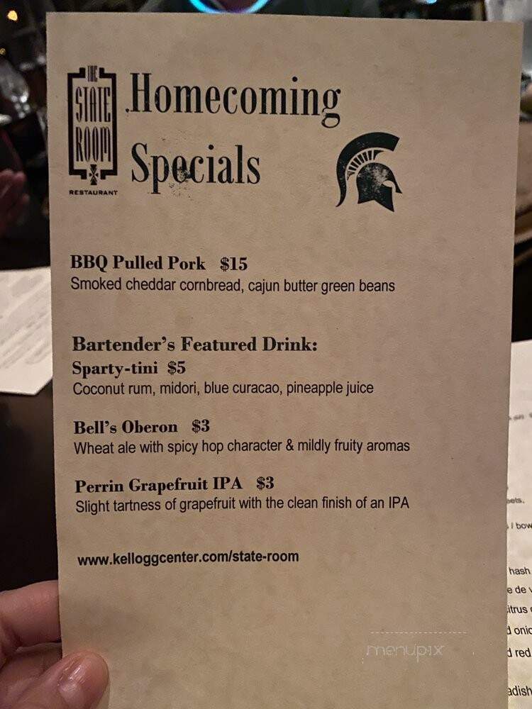 State Room - Houghton Lake, MI menu_pic