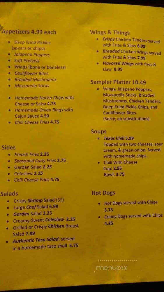Bay City Bill's Bar & Grill - Bay City, MI menu_pic